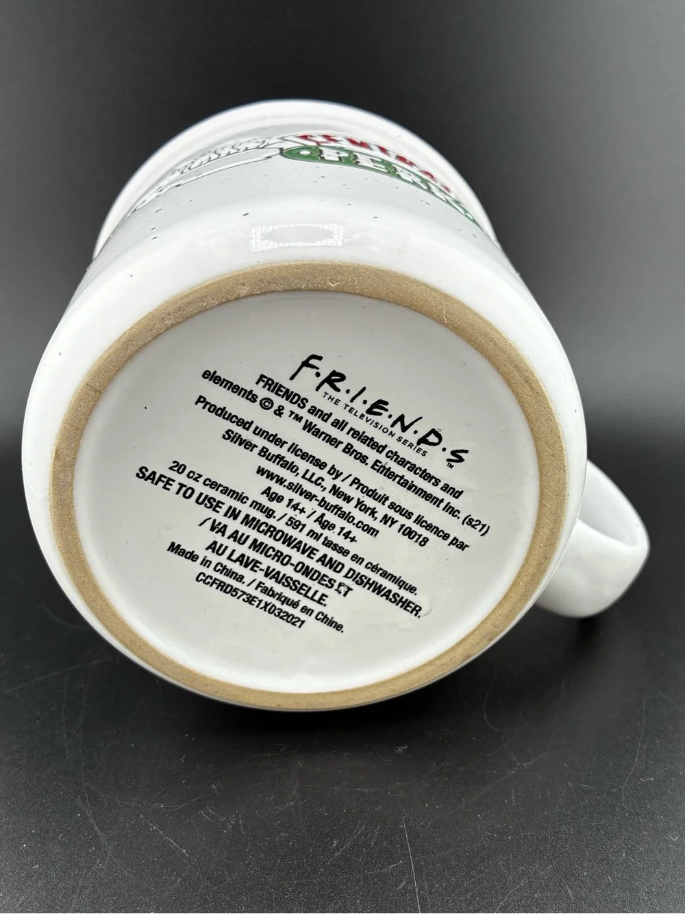 Central Perk White Ceramic Coffee Mug 20oz